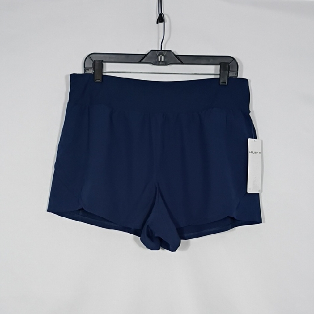 NWT Layer 8 Naval Academy Let's Go Woven Run Short W/ Brief Women size XL